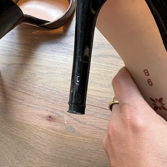 BCBGeneration “Lenny” Ombré Pink & Black Glitter Stiletto Heels - Picture 8 of 8